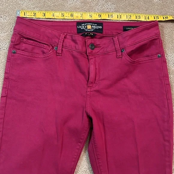 Lucky Brand Lolita Skinny Dark Pink Jeans, 8/29A - Picture 3 of 7